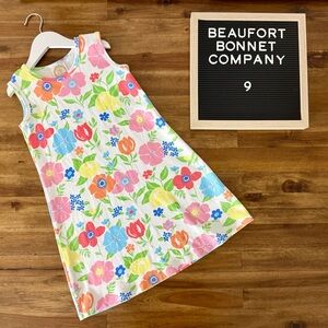 The Beaufort Bonnet Company Girls Sleeveless Polly Play Dress 9 Boca Blooms Knit